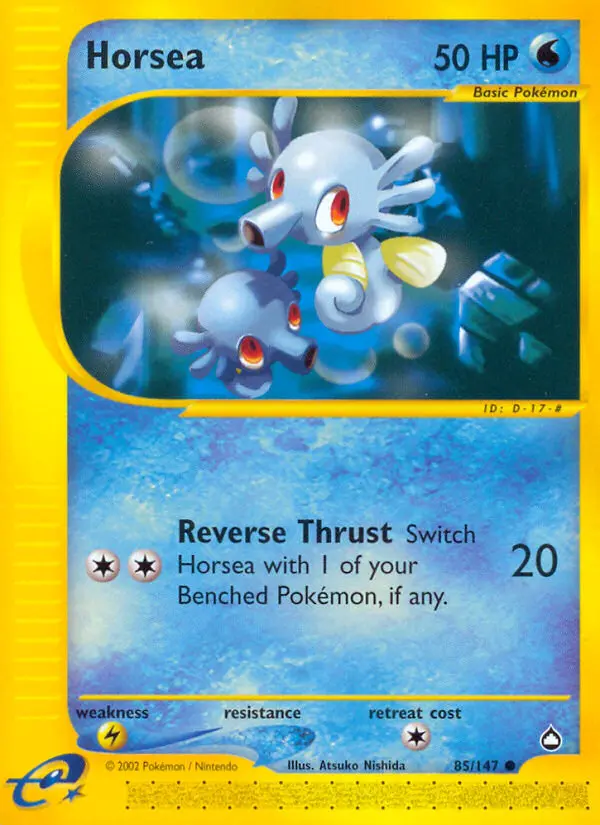 Horsea 85 card from Aquapolis