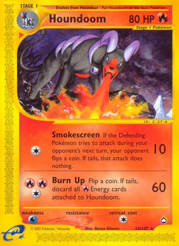 Houndoom 14 — Aquapolis 14, Normal finish