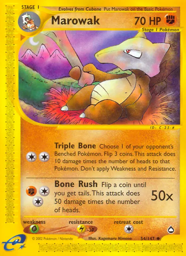 Marowak 54 — Aquapolis 54, Normal finish