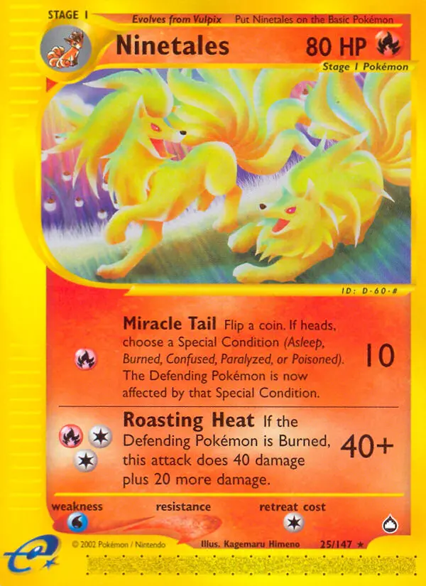 Ninetales 25 card from Aquapolis