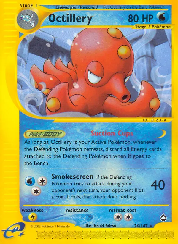 Octillery 26 card from Aquapolis