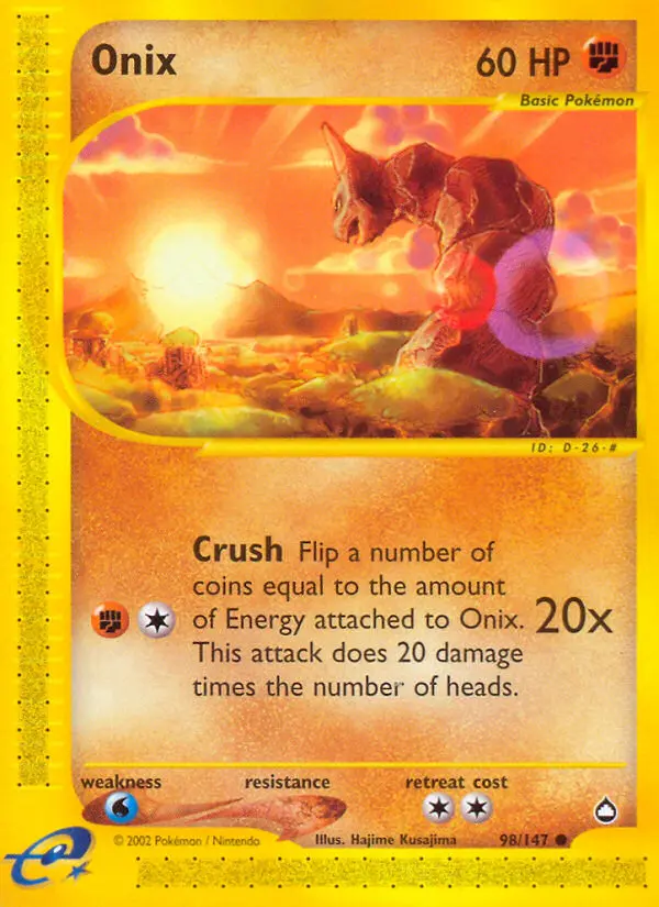 Onix 98 card from Aquapolis