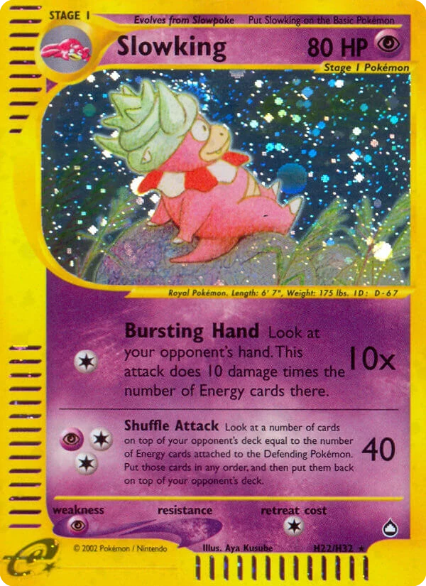 Slowking H22 card from Aquapolis