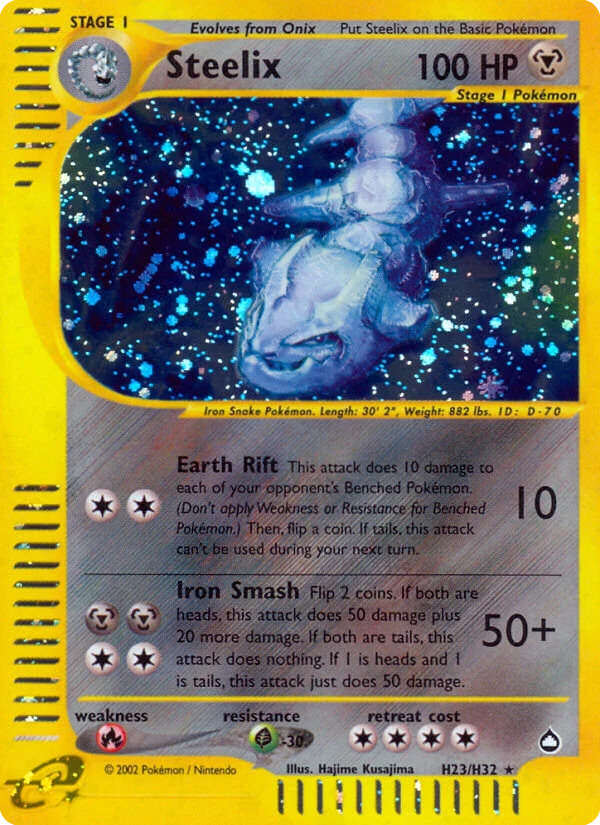 Steelix H23 — Aquapolis H23, Holofoil finish