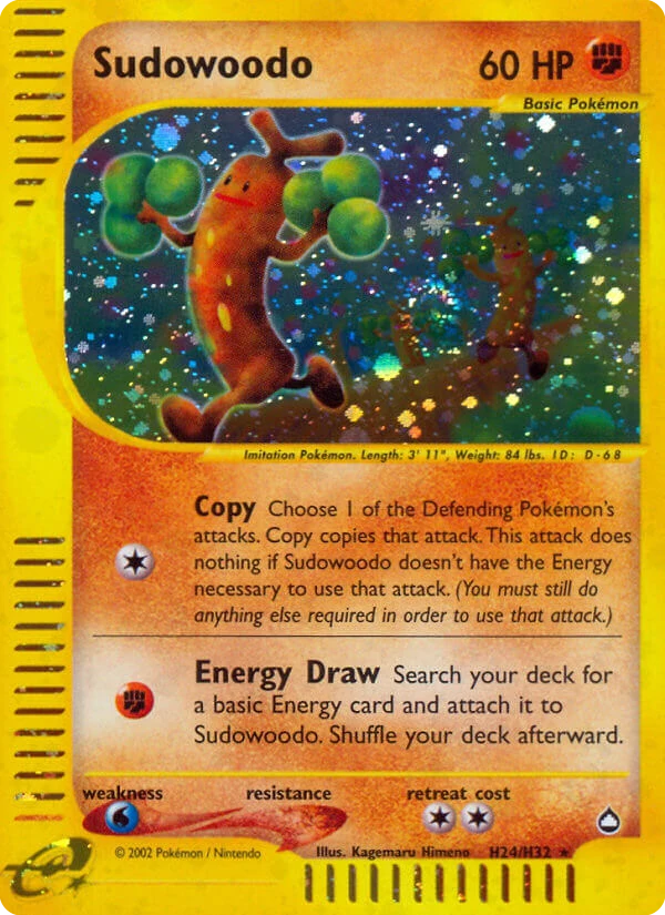 Sudowoodo H24 — Aquapolis H24, Holofoil finish