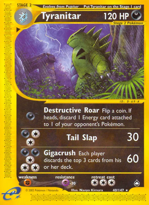 Tyranitar 40 — Aquapolis 40, Normal finish