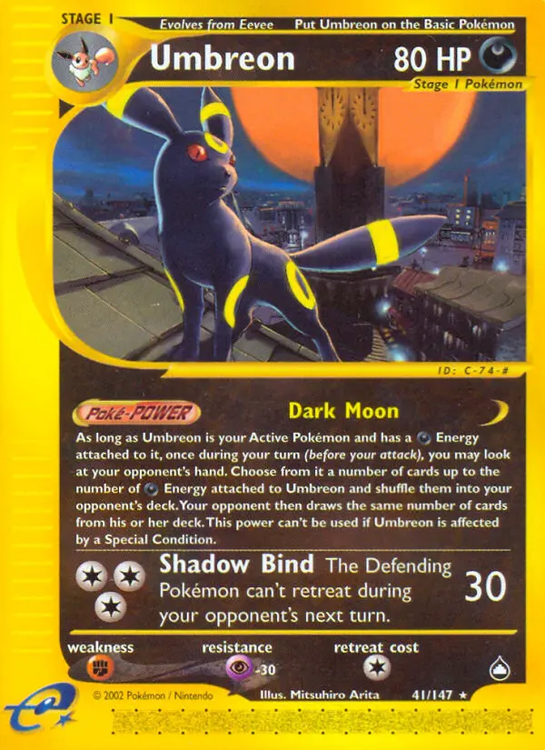 Umbreon 41 — Aquapolis 41, Normal finish