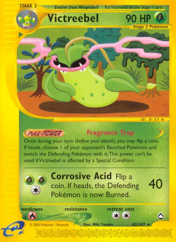 Victreebel 42 card from Aquapolis