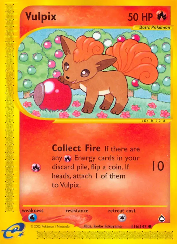 Vulpix 116 — Aquapolis 116, Normal finish