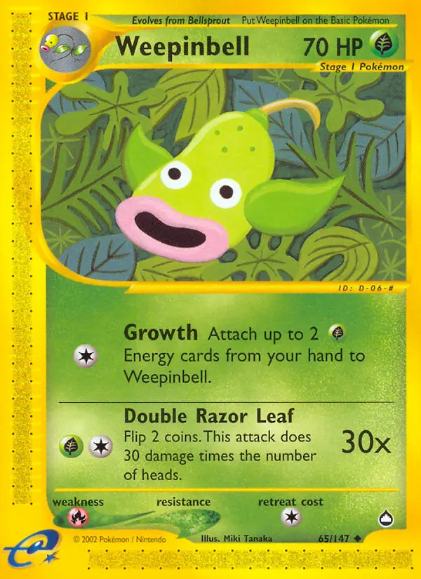 Weepinbell 65 card from Aquapolis