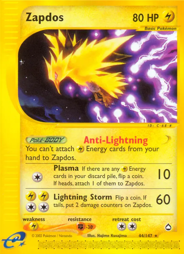 Zapdos 44 — Aquapolis 44, Normal finish