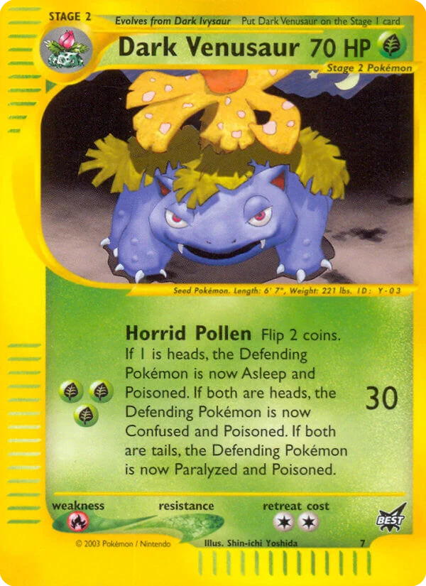 Dark Venusaur 7 card from Best of Game