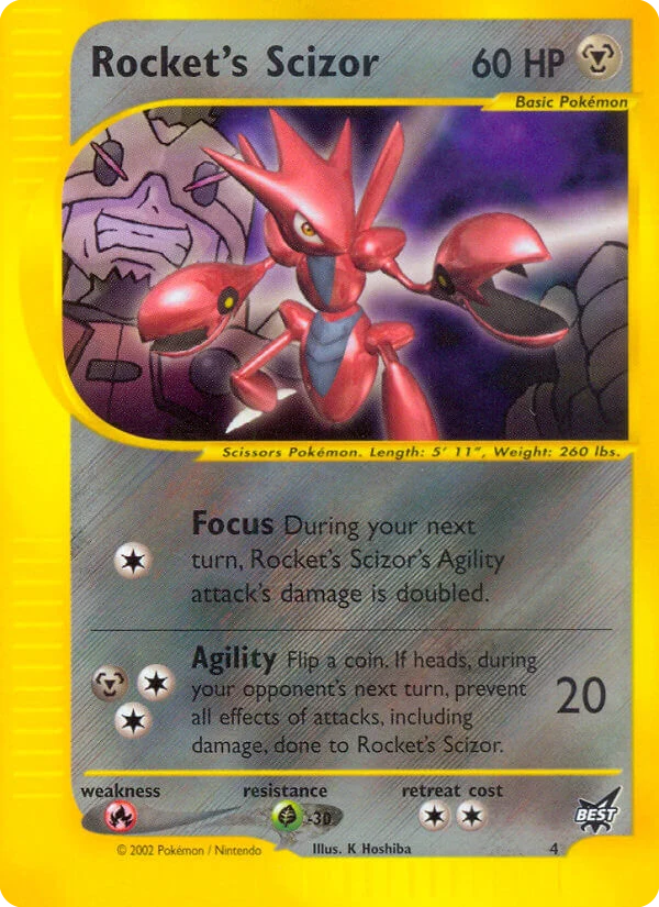 Rocket's Scizor 4 card from Best of Game
