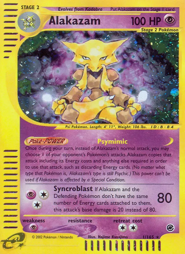 Alakazam 1 — Expedition Base Set 1, Holofoil finish