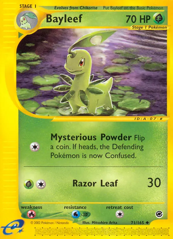 Bayleef 71 card from Expedition Base Set