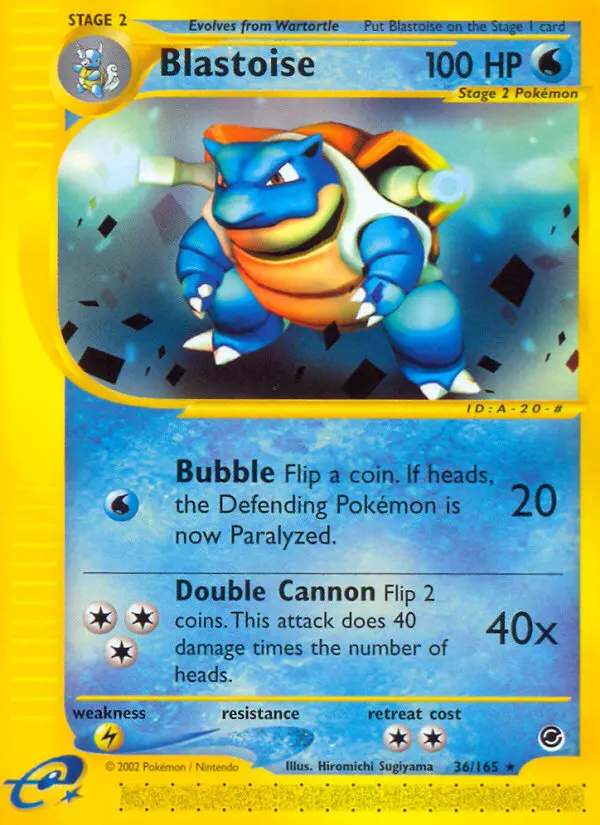 Blastoise 36 — Expedition Base Set 36, Normal finish