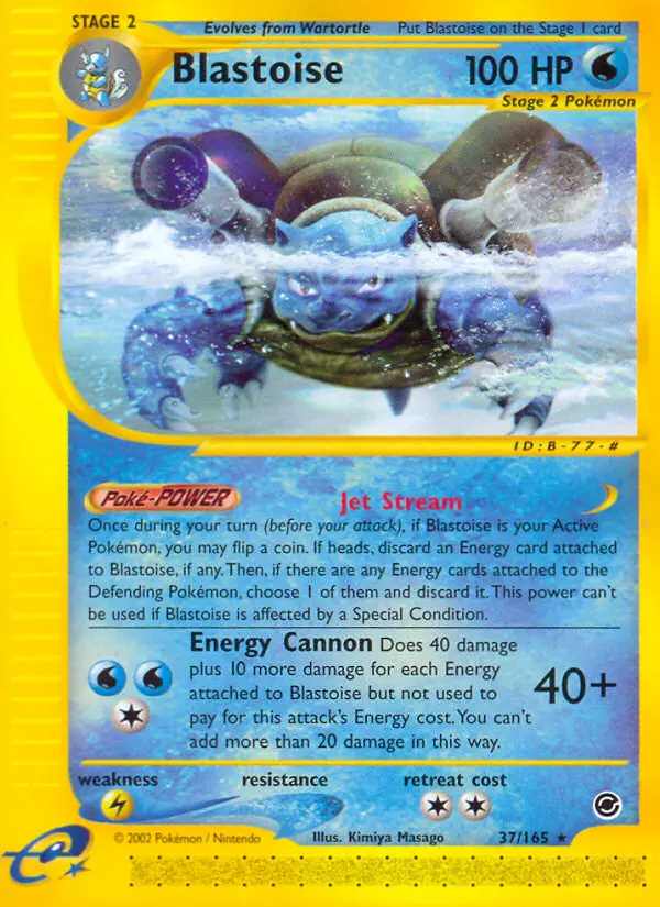 Blastoise 37 — Expedition Base Set 37, Normal finish
