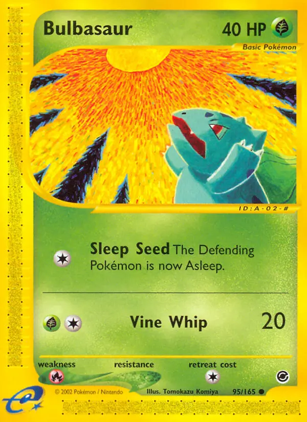 Bulbasaur 95 card from Expedition Base Set