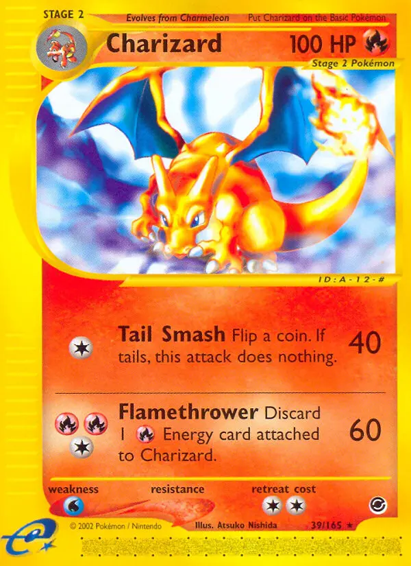 Charizard 39 card from Expedition Base Set