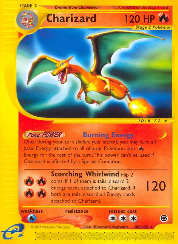 Charizard 40 card from Expedition Base Set