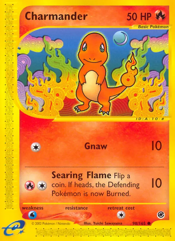 Charmander 98 card from Expedition Base Set