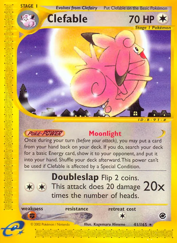 Clefable 41 card from Expedition Base Set