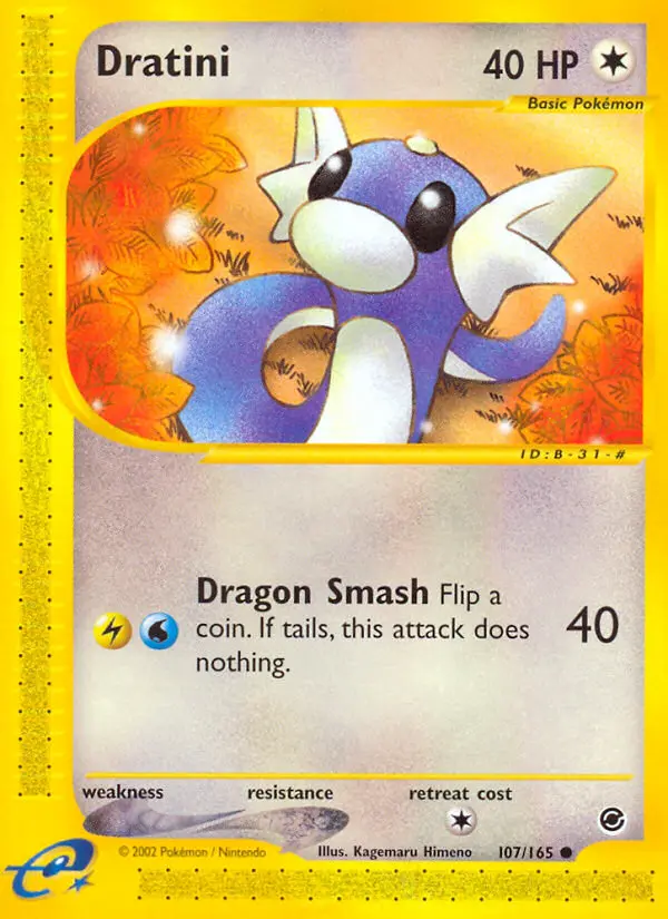 Dratini 107 card from Expedition Base Set