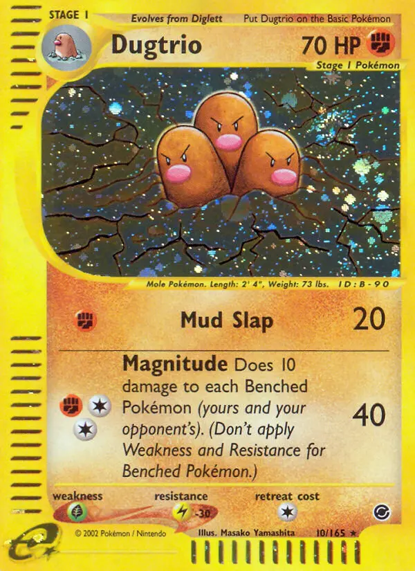 Dugtrio 10 — Expedition Base Set 10, Holofoil finish