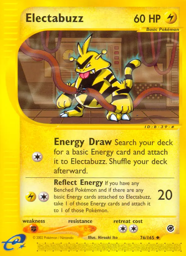 Electabuzz 76 card from Expedition Base Set