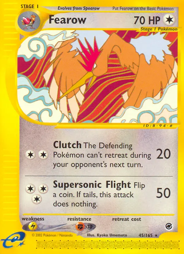 Fearow 45 card from Expedition Base Set
