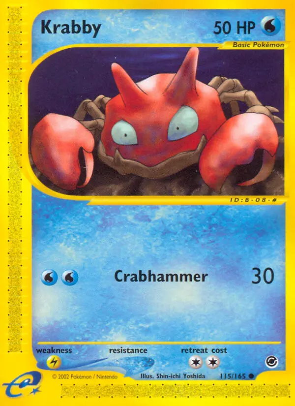 Krabby 115 — Expedition Base Set 115, Normal finish