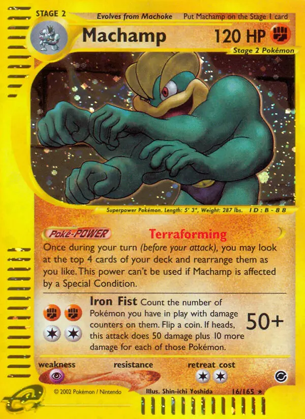 Machamp 16 — Expedition Base Set 16, Holofoil finish