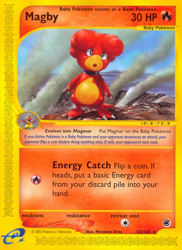 Magby 52 card from Expedition Base Set