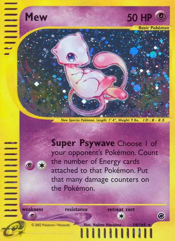 Mew 19 card from Expedition Base Set