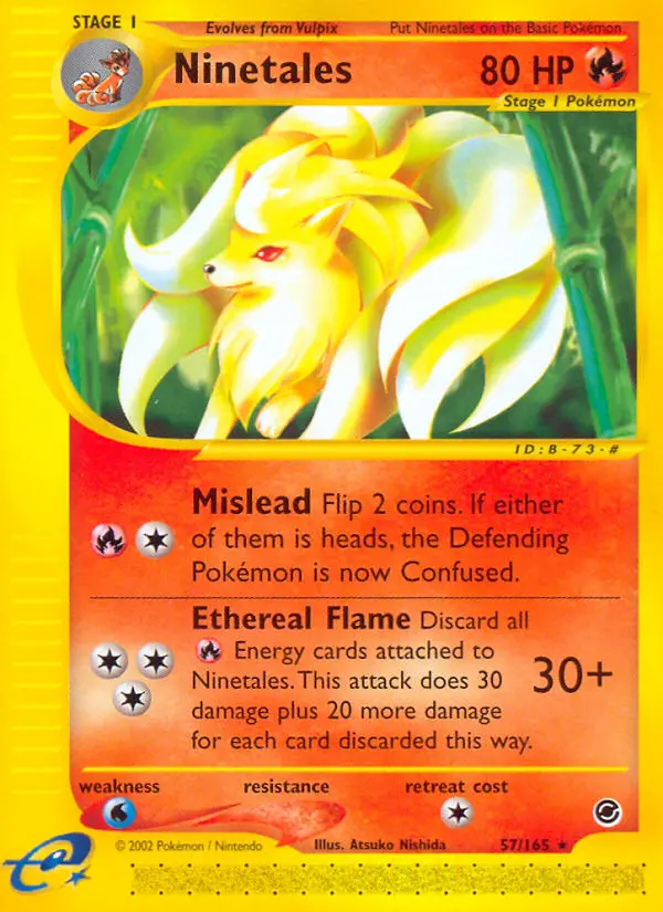 Ninetales 57 card from Expedition Base Set
