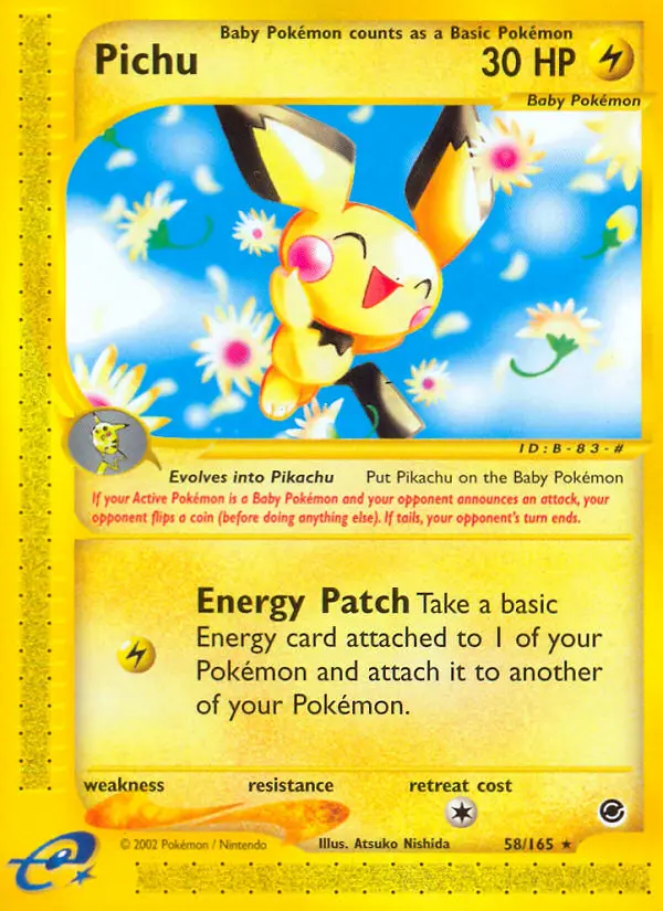 Pichu 58 — Expedition Base Set 58, Normal finish