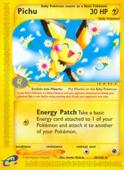Pichu 58 — Expedition Base Set