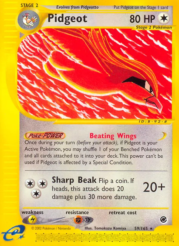Pidgeot 59 — Expedition Base Set 59, Normal finish