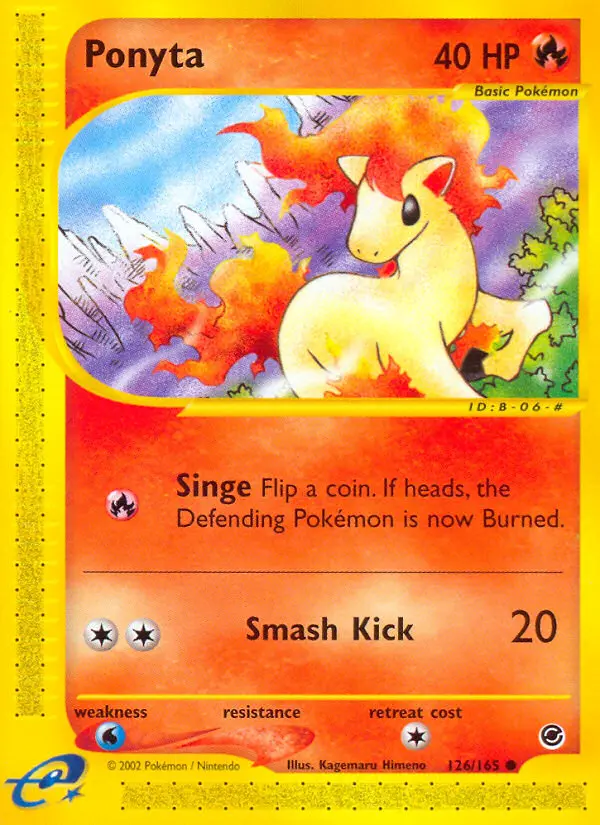 Ponyta 126 card from Expedition Base Set