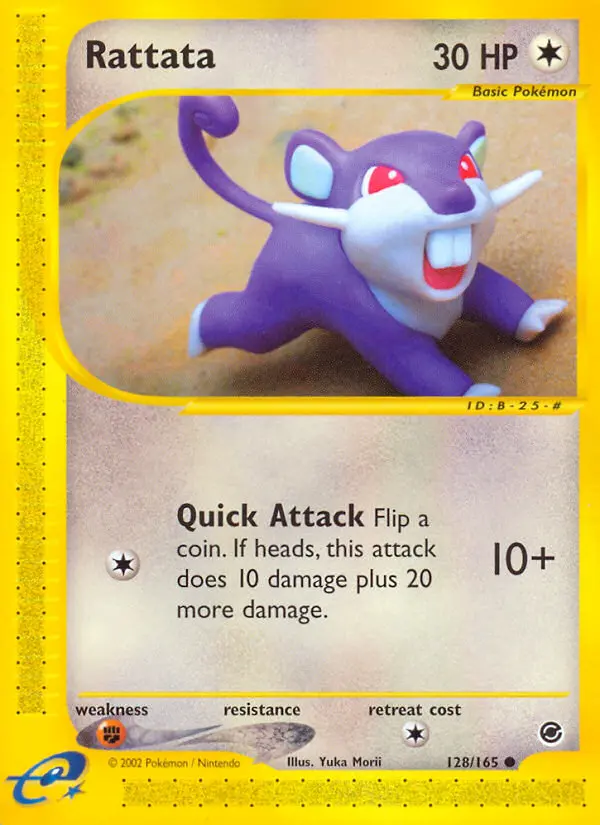 Rattata 128 card from Expedition Base Set
