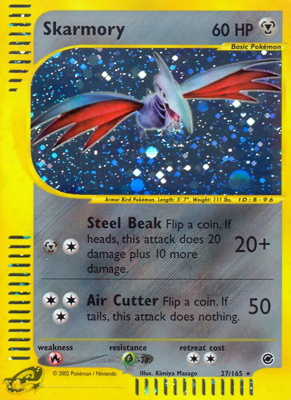 Skarmory 27 card from Expedition Base Set