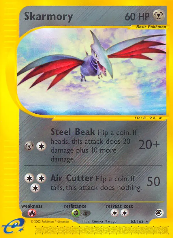 Skarmory 63 card from Expedition Base Set
