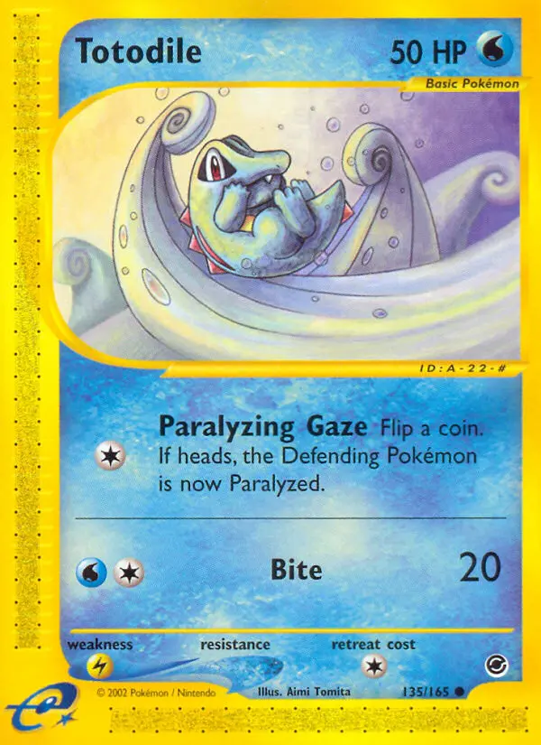 Totodile 135 — Expedition Base Set 135, Normal finish