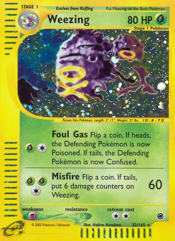 Weezing 32 card from Expedition Base Set