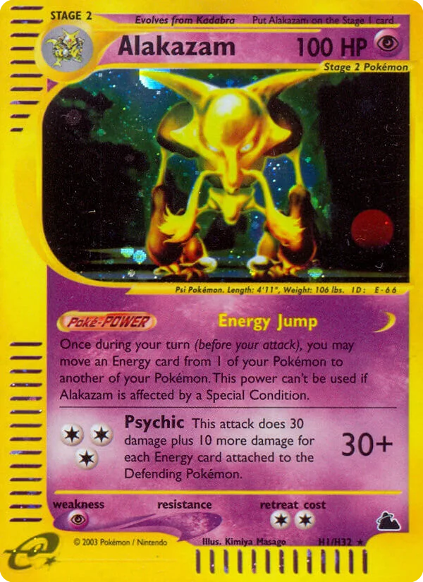 Alakazam H1 card from Skyridge