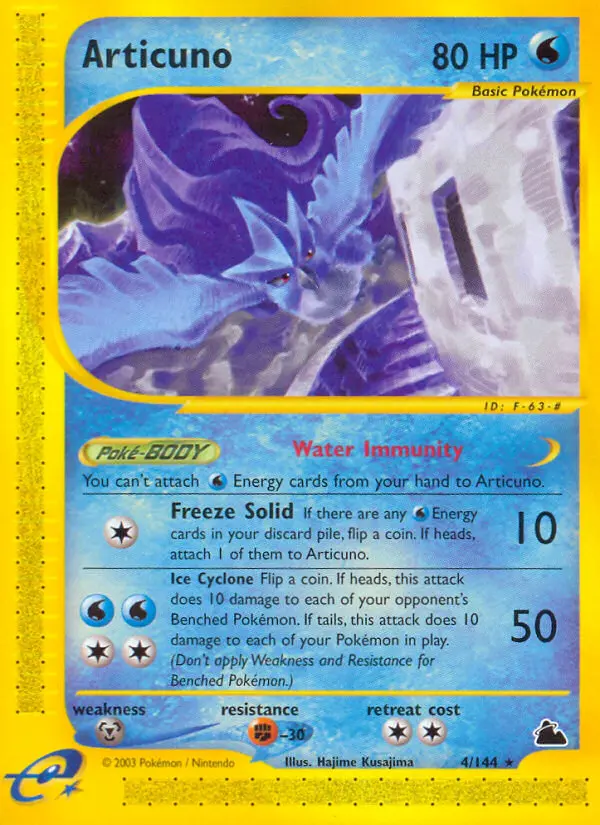 Articuno 4 card from Skyridge