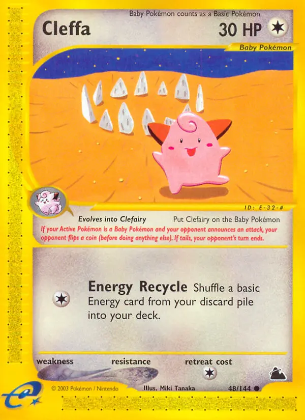 Cleffa 48 card from Skyridge