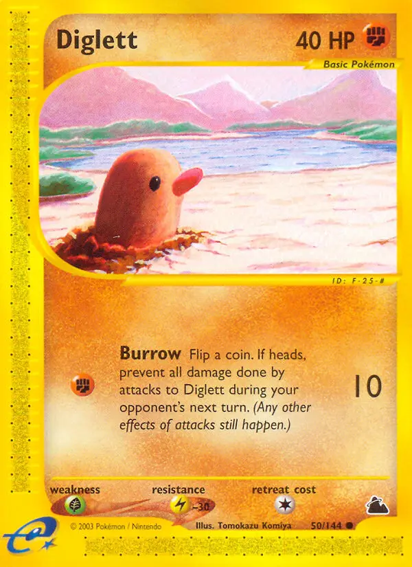 Diglett 50 card from Skyridge