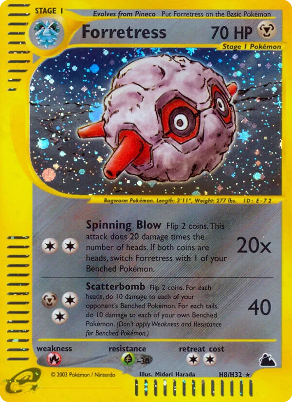 Forretress H8 card from Skyridge