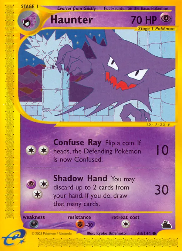 Haunter 63 card from Skyridge